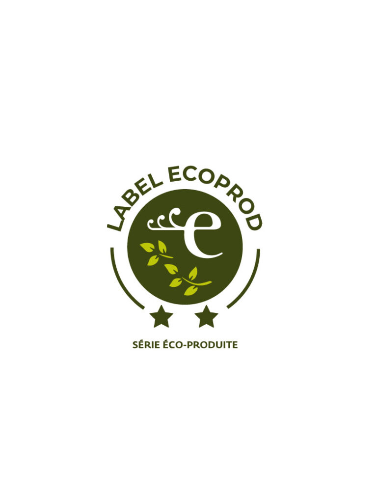 Logo label ecoprod deux étoiles série eco produite